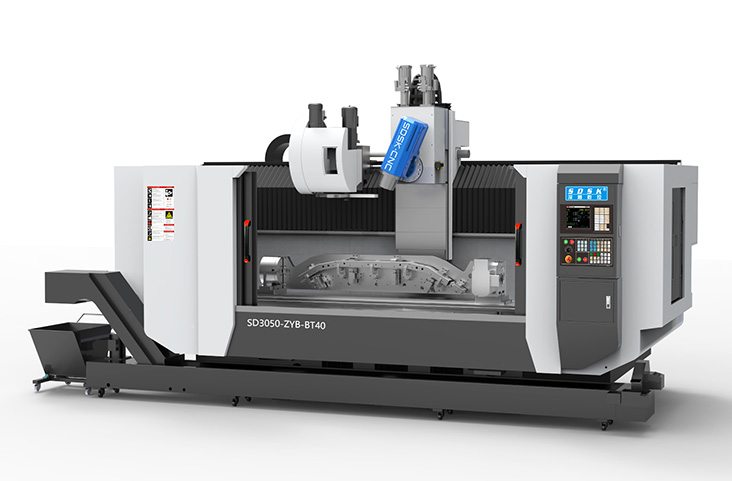 5轴主轴摇摆式加工中心sd3050-zyb-bt40